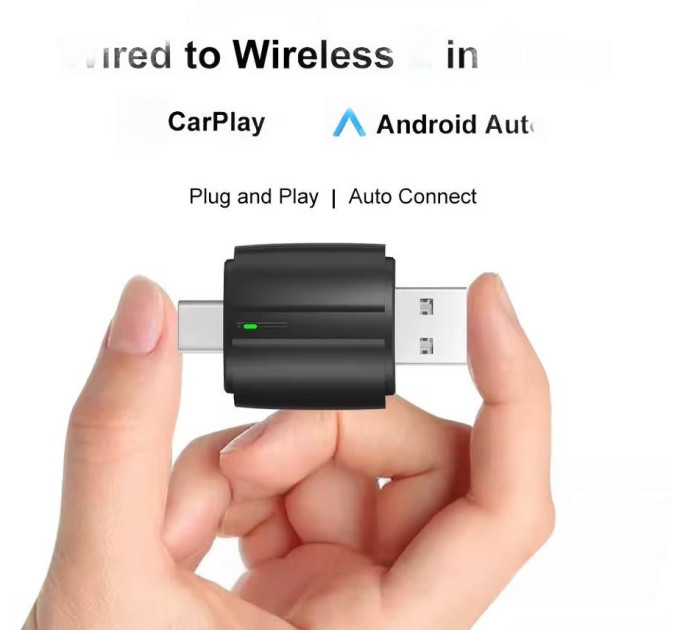 Беспроводной адаптер CarPlay и Android Auto 2в1