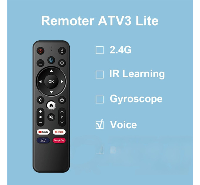 Пульт для смарт приставки Remoter ATV3 Lite BT