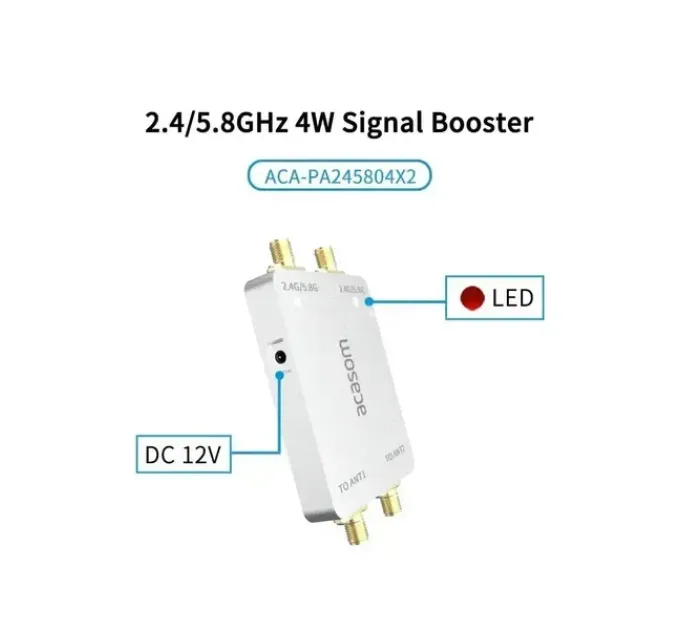Wi-Fi усилитель (бустер) ACASOM PA245804x2 4 Вт, 2.4/5.8 GHz