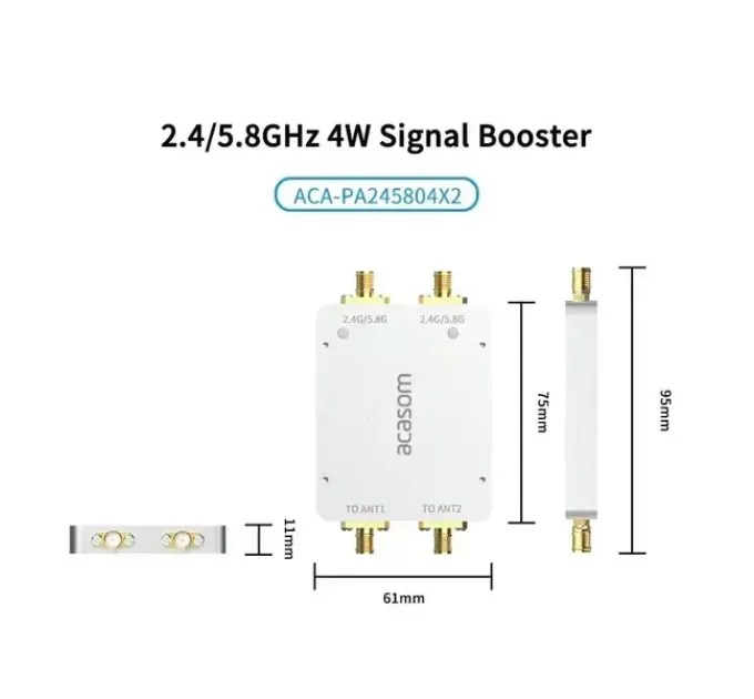 Wi-Fi усилитель (бустер) ACASOM PA245804x2 4 Вт, 2.4/5.8 GHz
