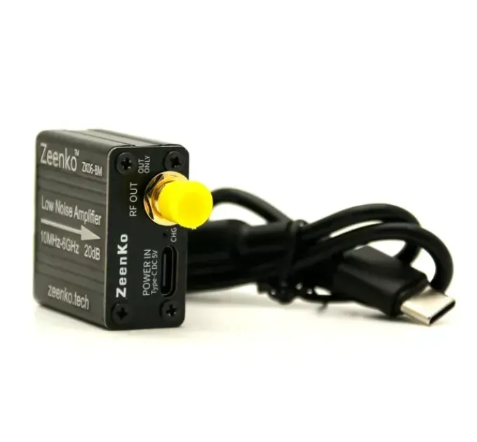 Малошумный усилитель сигнала Zeenko ZK06-BM 10M-6GHz 235mA 25dB