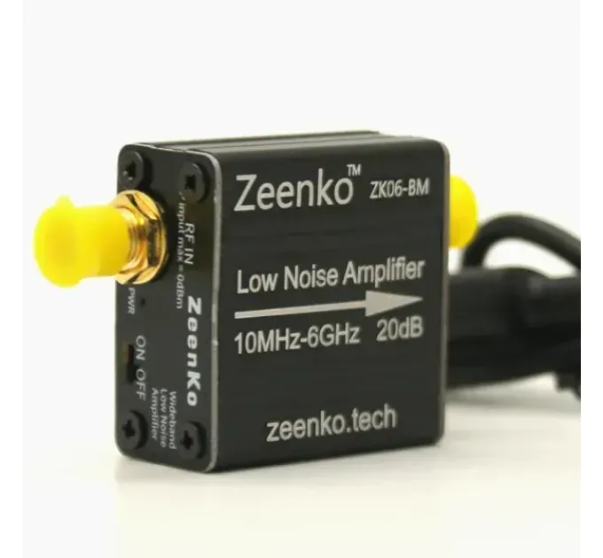 Малошумный усилитель сигнала Zeenko ZK06-BM 10M-6GHz 235mA 25dB