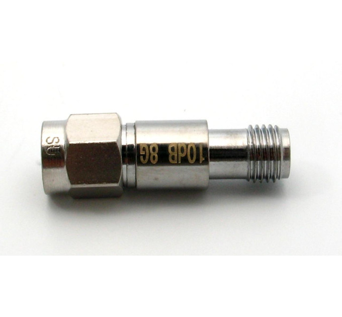 Аттенюатор 2Вт, 8ГГц, 10дБ, SMA(m)- SMA(f)