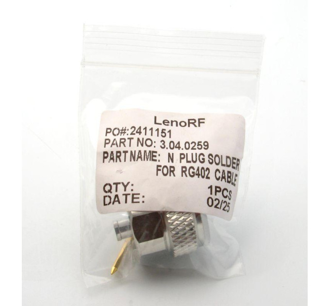 Разъем N(штекер) male для RG402 (.141
