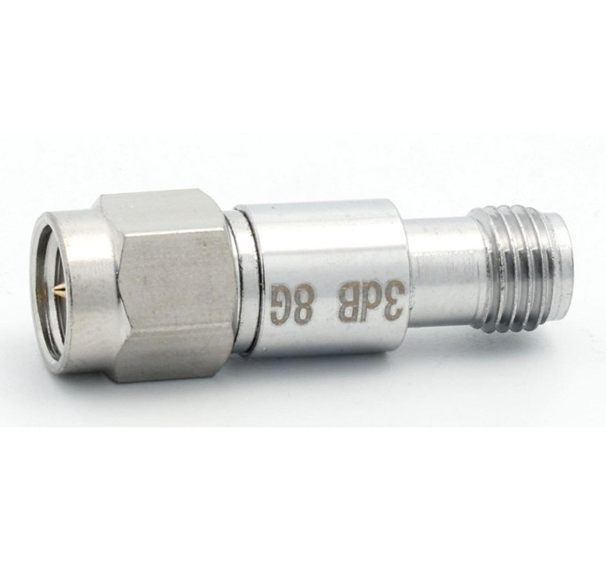 Аттенюатор 2Вт, 8ГГц, 3дБ, SMA(m)- SMA(f)