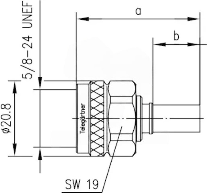 Разъем N male для кабеля TZC 500 32 - Telegaertner J01020A0127