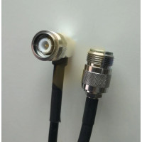 Кабельная сборка RG-58 TNC-male/N-female 2 м Telegartner угловой