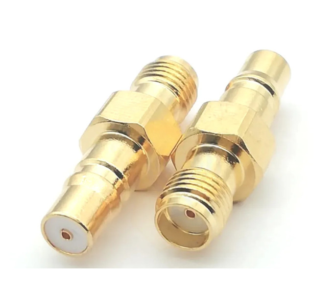 Перехідник SMA female - QMA female Gold