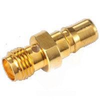 Переходник SMA female - QMA female Gold
