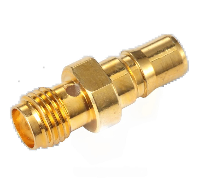Перехідник SMA female - QMA female Gold