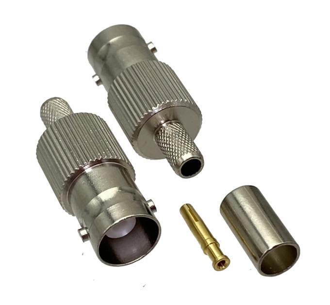 BNC female под кабель RG-58 (RG142 LMR195 RG400)