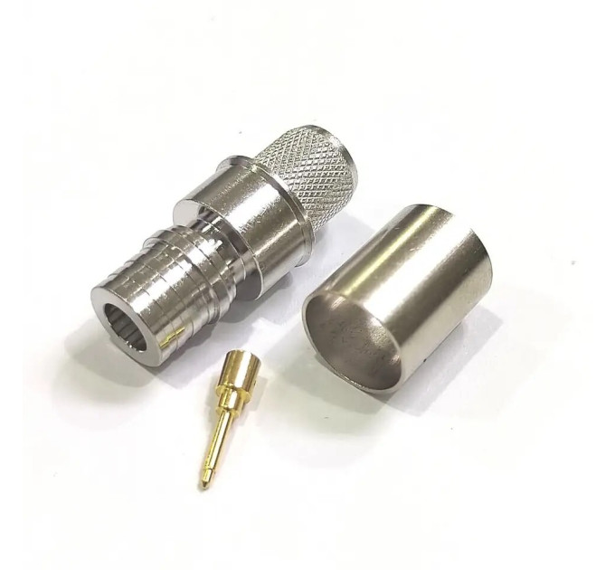 Разъем QMA-male для кабеля RG8 (RG213) обжим
