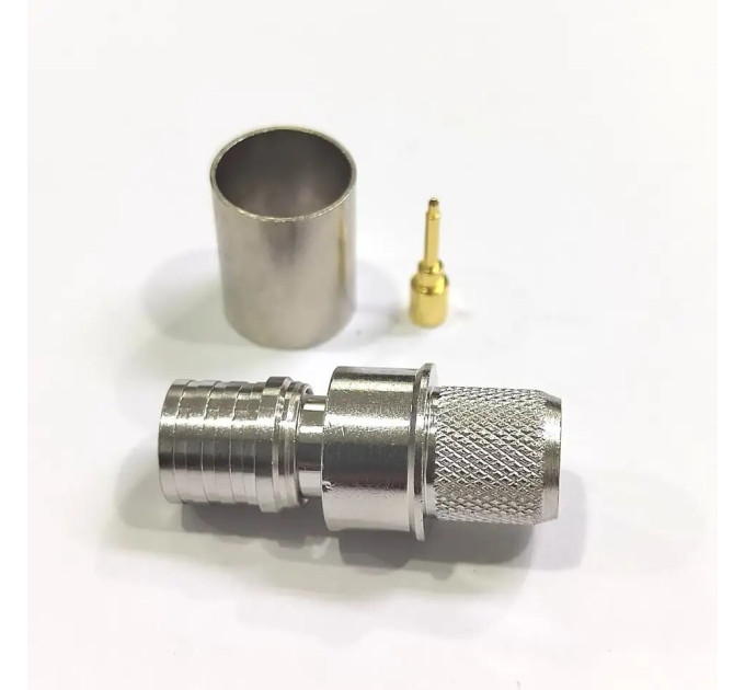 Разъем QMA-male для кабеля RG8 (RG213) обжим