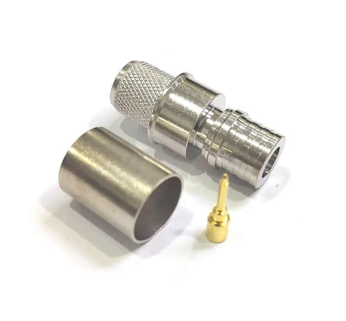 Разъем QMA-male для кабеля RG8 (RG213) обжим