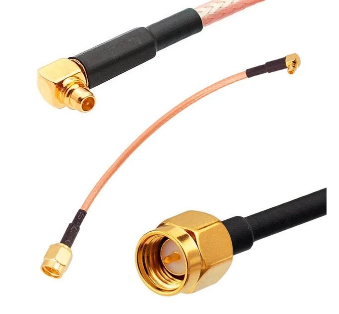 Пигтейл SMA male - MMCX male угловой