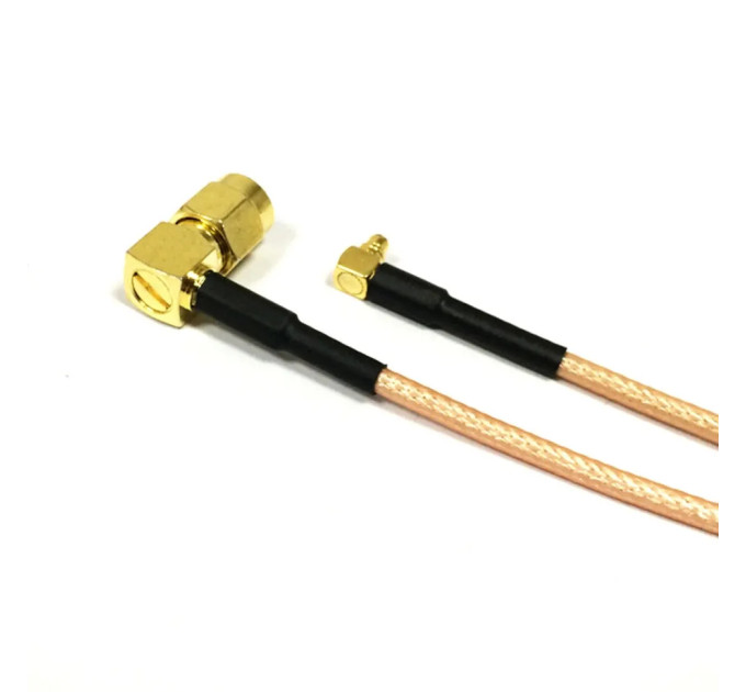 Пигтейл угловой SMA male на угловой MMCX 20 см RG-316