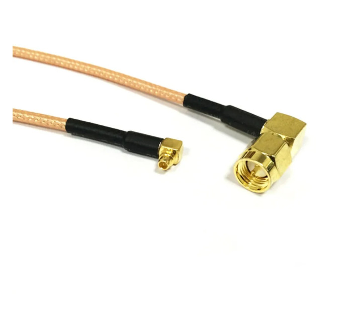 Пигтейл угловой SMA male на угловой MMCX 20 см RG-316