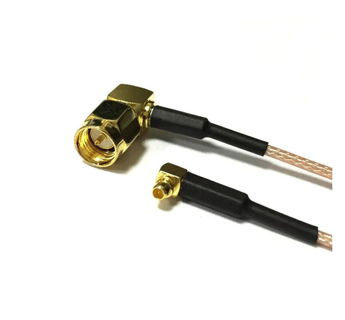 Пигтейл угловой SMA male на угловой MMCX 20 см RG-316