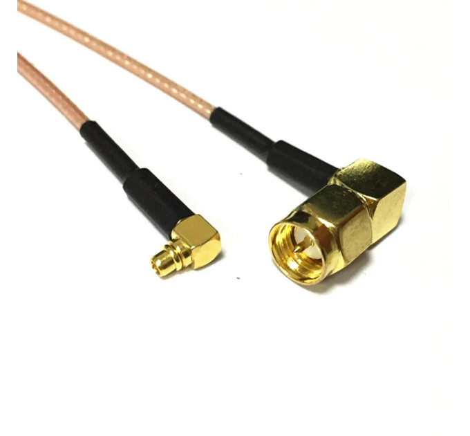 Пигтейл угловой SMA male на угловой MMCX 20 см RG-316