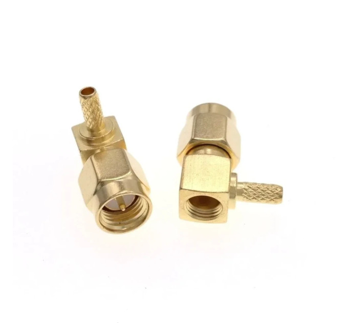 Разъем угловой SMA male для кабеля RG-316, RG-174