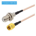 Антенний перехідник пігтейл F female - SMA male