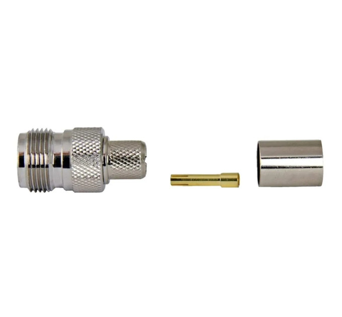 Разъем N female для кабеля RG-8 (RG213) обжим