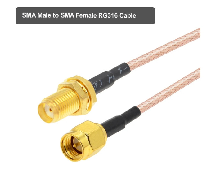 Пігтейл SMA male - SMA female 15 см RG-316