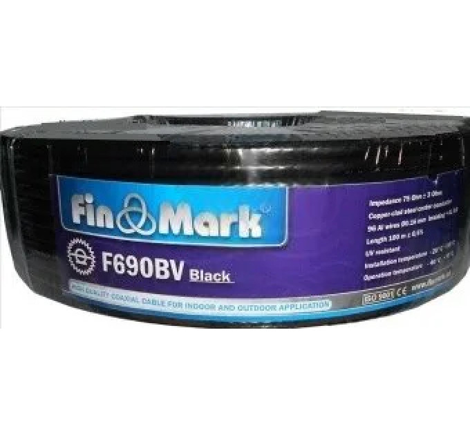ТВ кабель FinMark F 690 BV black бухта 100 м
