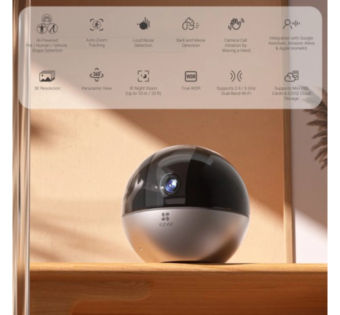 IP видеокамера Ezviz E6 (5W2F,4mm cs-e6) Wi-Fi