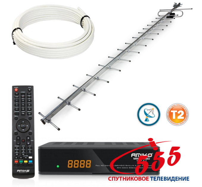 Премиум комплект для спутникового TV+T2